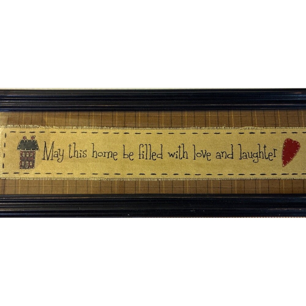 Farmhouse wall decor “May This Home Be Filled With Love And Laughter”. 18.5 x 6